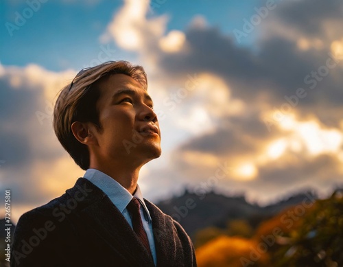 哀愁感漂う男性