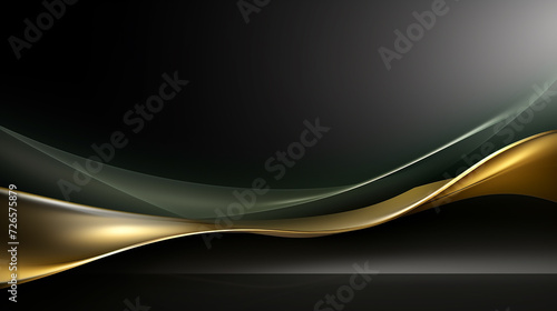 abstract wallpaper. dimensional dark golden and black background. golden wave. Black and gold background. Black luxury background with golden line elements and light ray effect.