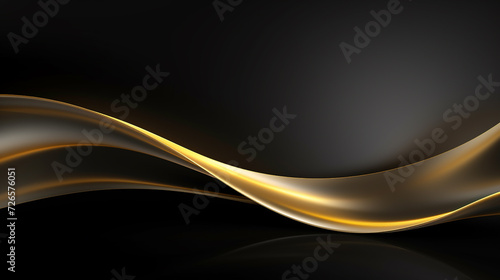 black background and gold wave modern biasness.