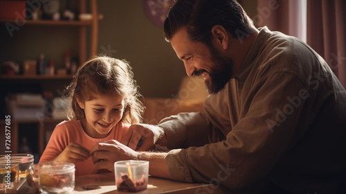 Father and daughter spending time together