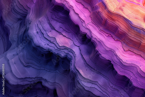 Surreal colorful landscape inspired by Grand Canyon. Background image. Created with Generative AI technology