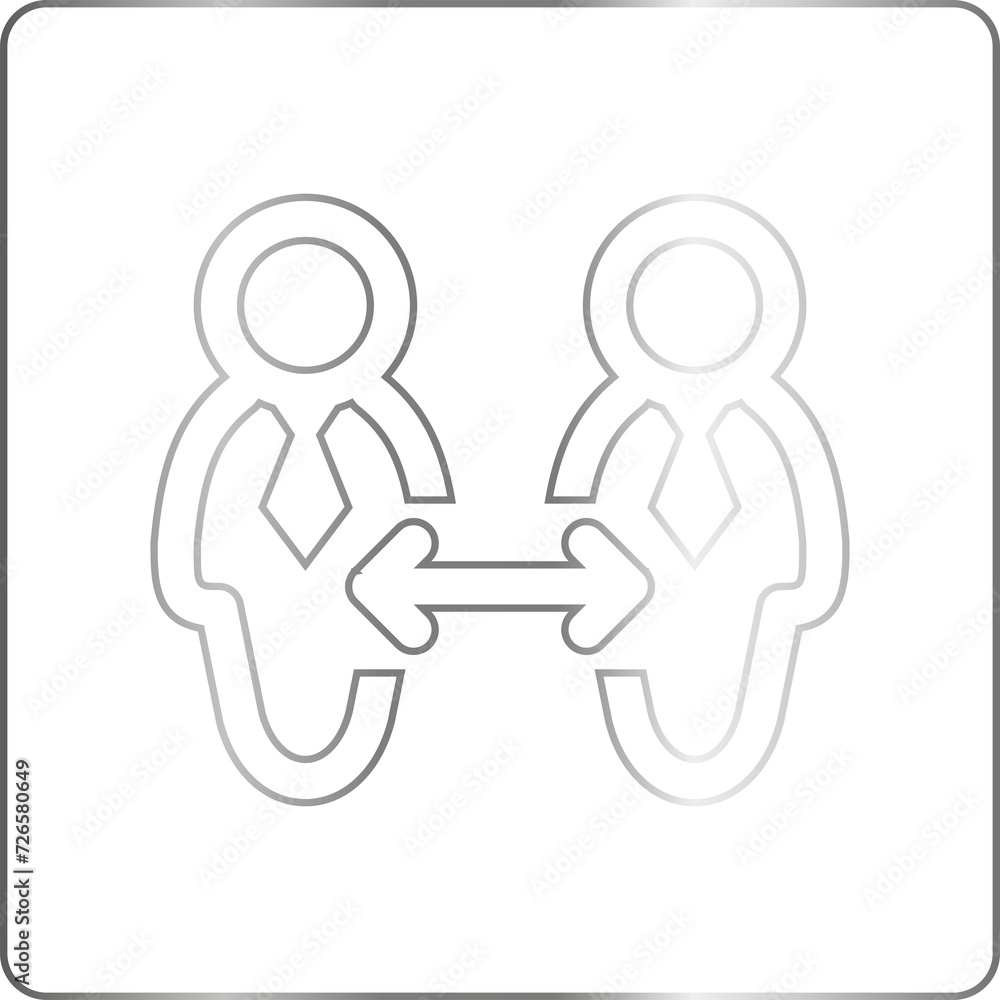 Icon people convey gradient information Icon people convey gradient information