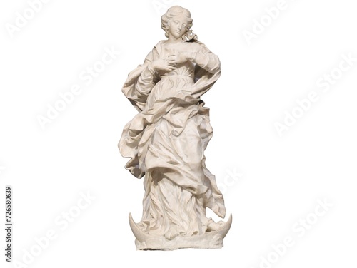 Immaculate Conception marble statue female figur- photo