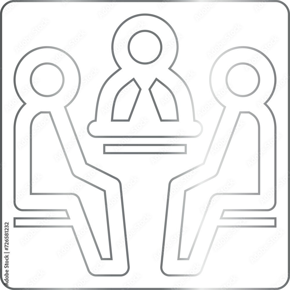 People meet gradient icon design.
People meet gradient icon design.