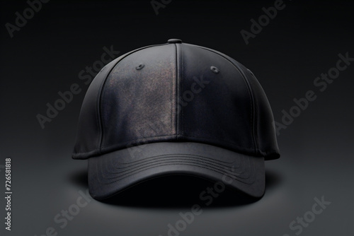 Black cap isolated on black background 
