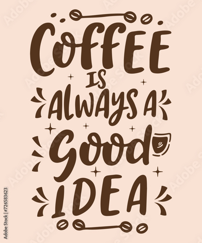 Espresso Elegance Coffee Typography T- Shirt Design