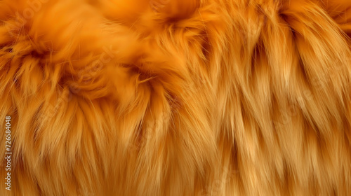 Luxurious Ginger Fur Texture. Close-up of lush ginger-colored fur with a soft and luxurious feel, perfect for backgrounds or fashion concepts.