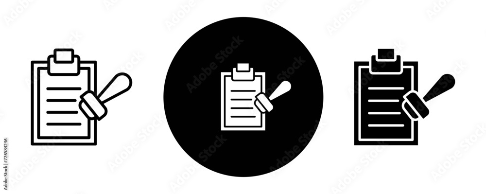 Permit outline icon collection or set. Permit Thin vector line art Permit outline icon collection or set. Permit Thin vector line art