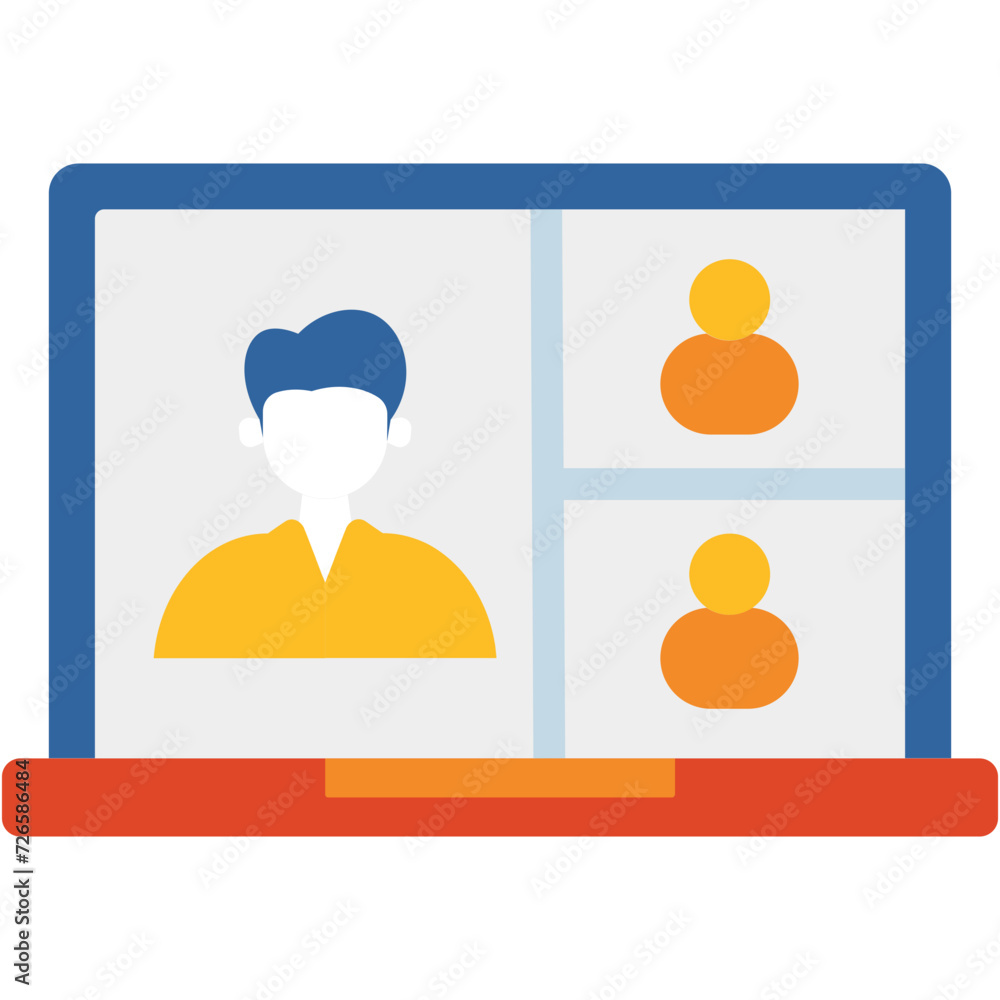 Online Presentation Illustration Online Presentation Illustration