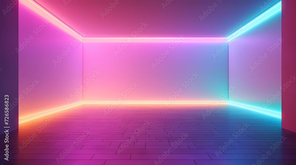 3D space, light shining from above, empty room 3D space, light shining from above, empty room