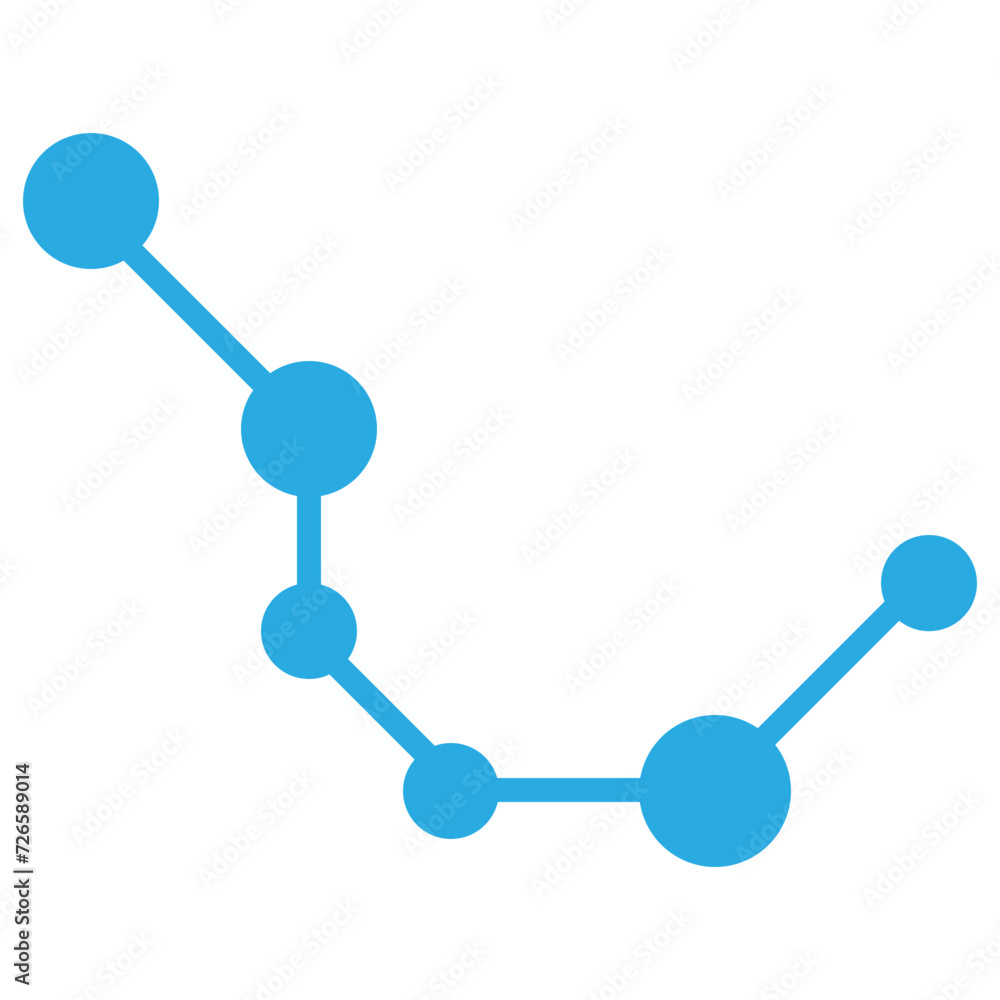 Molecule model or structure vector icon Molecule model or structure vector icon