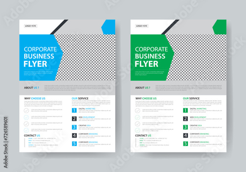 The Flyer Template is made in Adobe Illustrator format. This Template is best suitable for your Business. You can set images and change text, and color very quickly and easily.