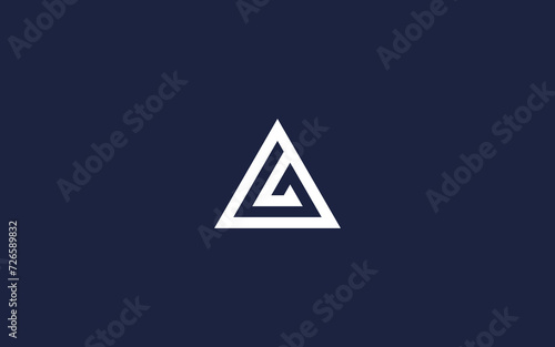 letter lg triangle logo icon design vector design template inspiration