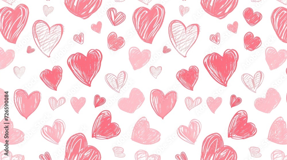 Seamless pattern hearts for valentine's day Seamless pattern hearts for valentine's day