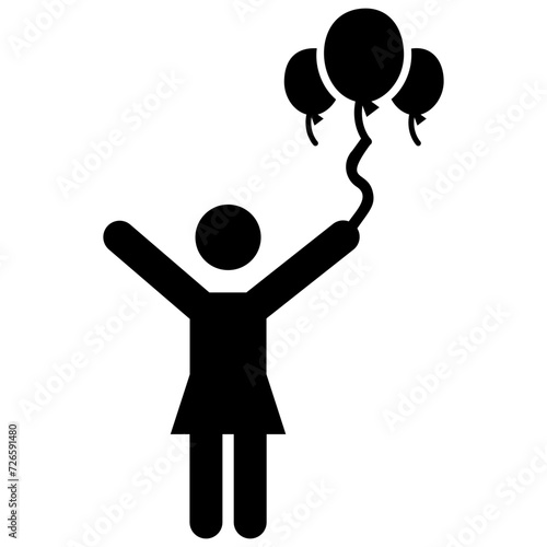 Child  Holding Balloon
