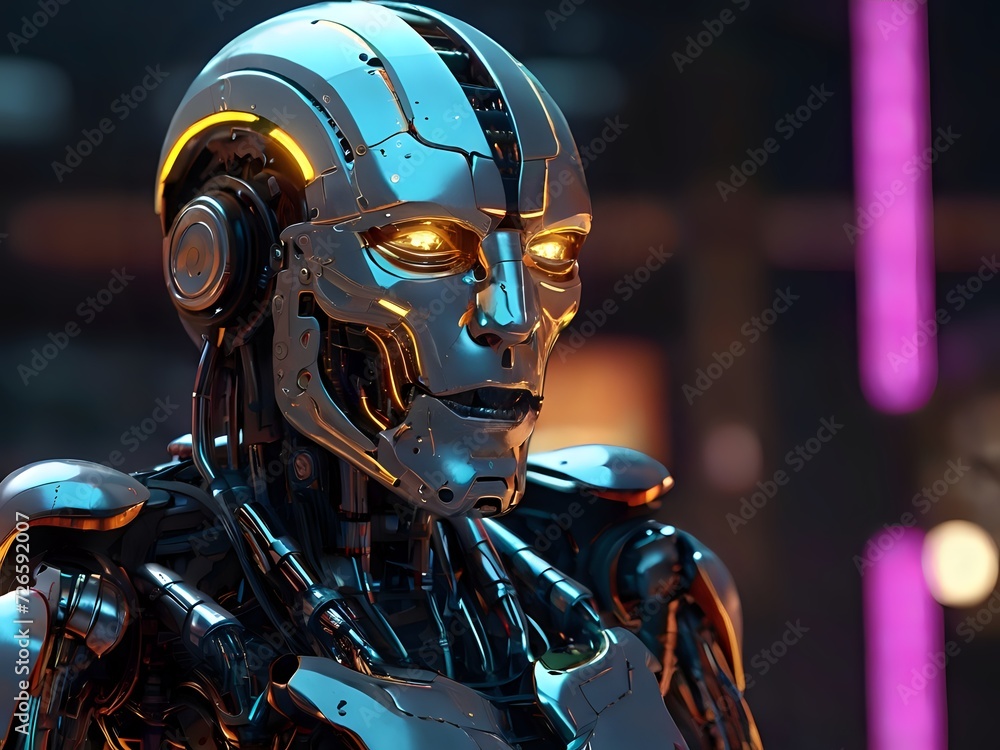 Futuristic robot artificial intelligence Futuristic robot artificial intelligence