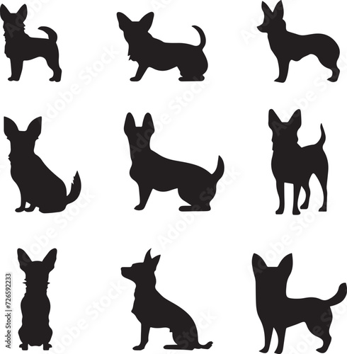 Chihuahua Dog Silhouettes
