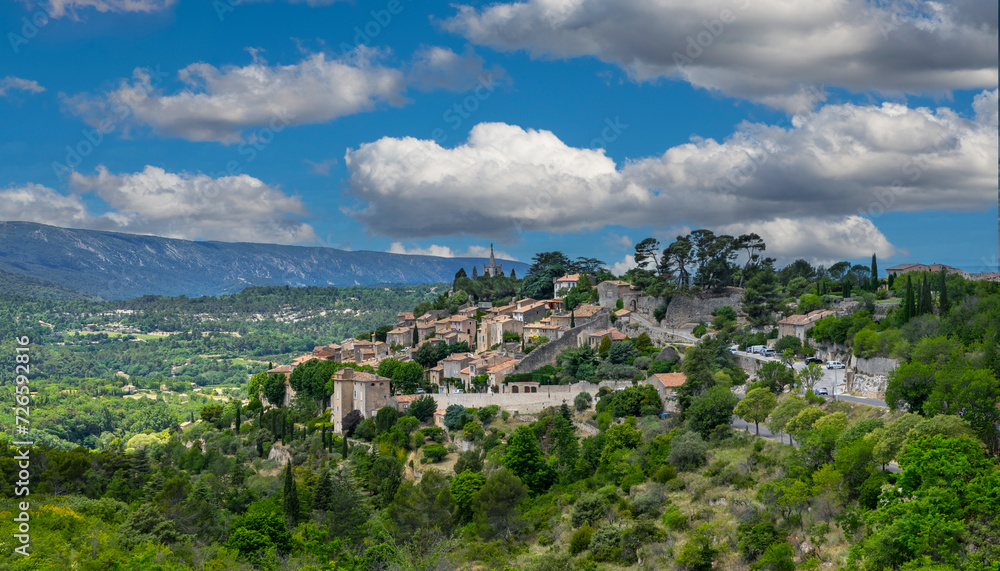 The hill top village of Bonnieux in Provence France