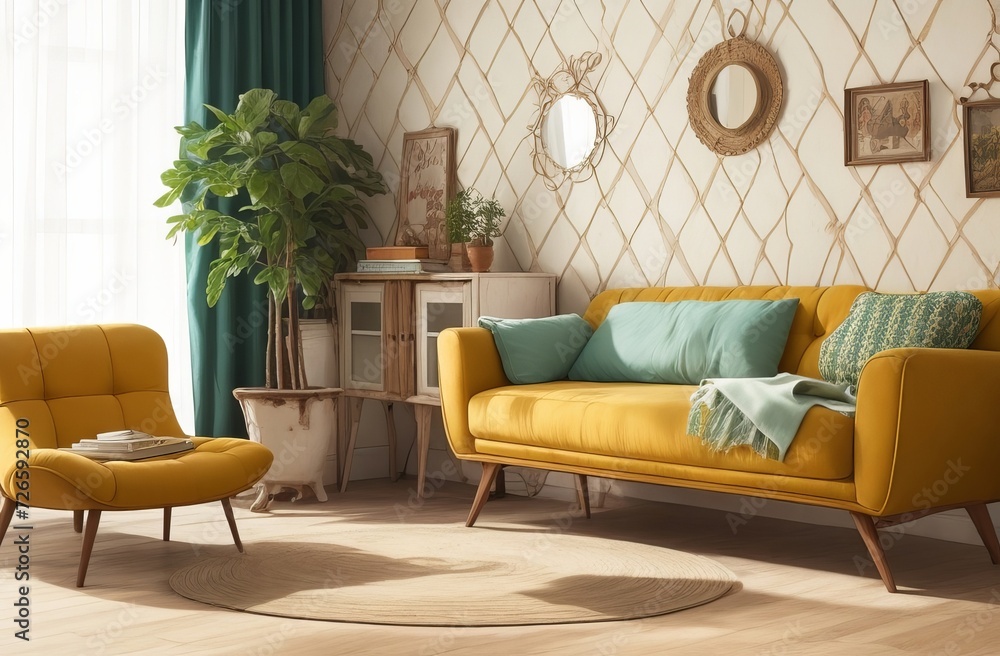 Obraz premium interior sofa furniture home living