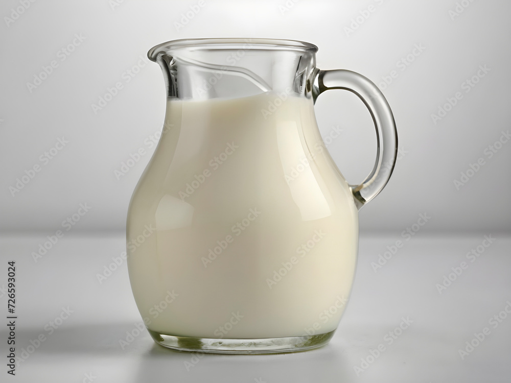 Milk Mirage. A Refreshing Vision in Isolation Against a Clean White Backdrop Milk Mirage. A Refreshing Vision in Isolation Against a Clean White Backdrop
