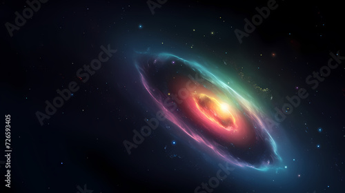 Space galaxy background, 3D illustration of nebulae in the universe