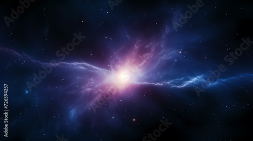 Space galaxy background, 3D illustration of nebulae in the universe © Derby