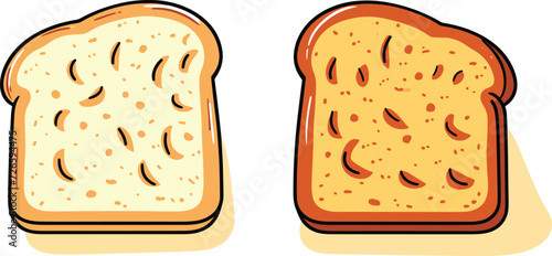 bread toast vector illustration