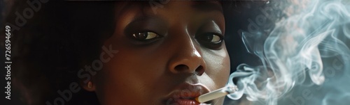 Black woman smoking