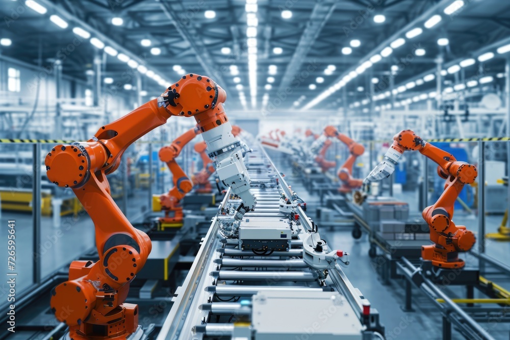Automated production line for electric car batteries. Automated production line for electric car batteries.