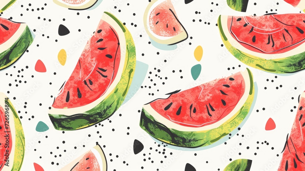 Seamless pattern watermelon for kinds of printing Seamless pattern watermelon for kinds of printing