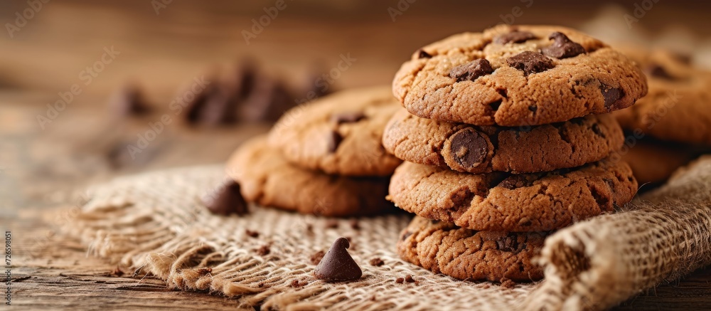 Rustic-style cookies with warm brown tones, close-up. Rustic-style cookies with warm brown tones, close-up.