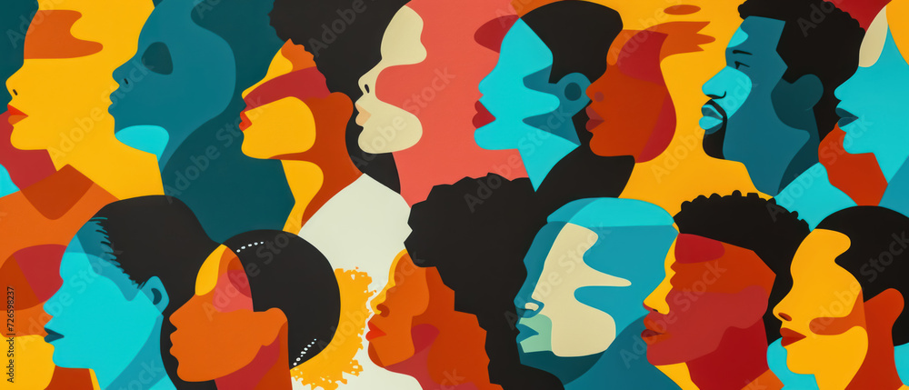 Abstract backdrop representation of the Civil Rights Movement, bold ...