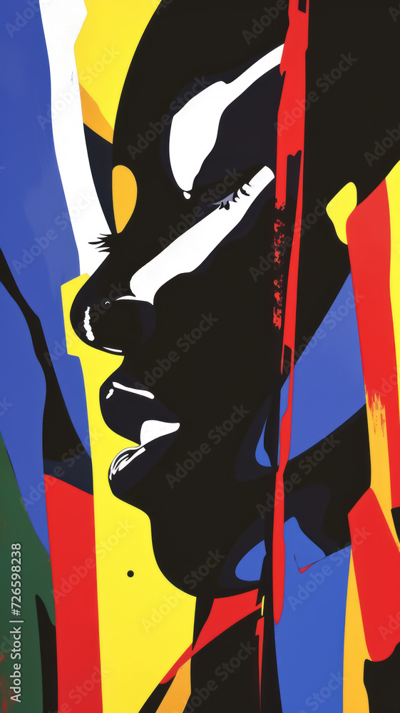 Abstract backdrop representation of the Civil Rights Movement, bold ...