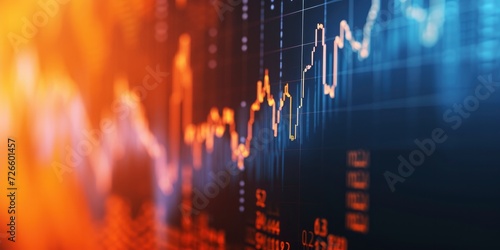 An Intriguing Blurry Image of Charts, Elegantly Illustrating the Dynamic Flux of Stock Prices, Where Trends Emerge and Financial Narratives Unfold.