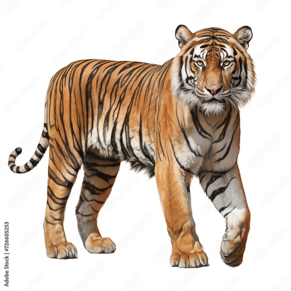 Tiger isolated on transparent background