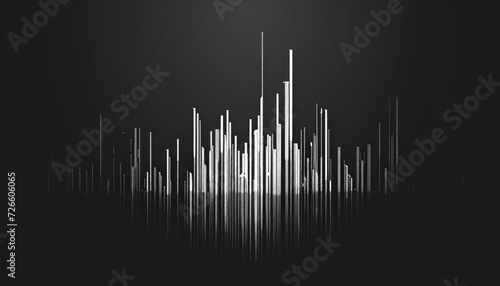 Abstract black and white music equaliser backgdround photo