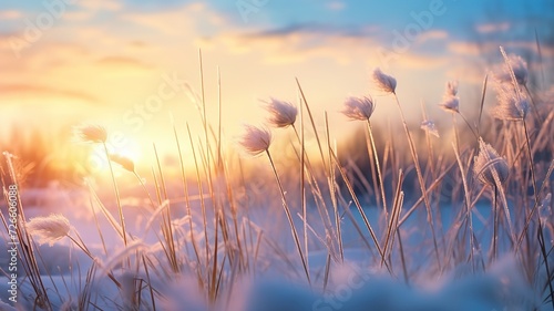 Tranquil Winter Scene Unfolds with Falling Snowflakes - Calm Snowy Landscape