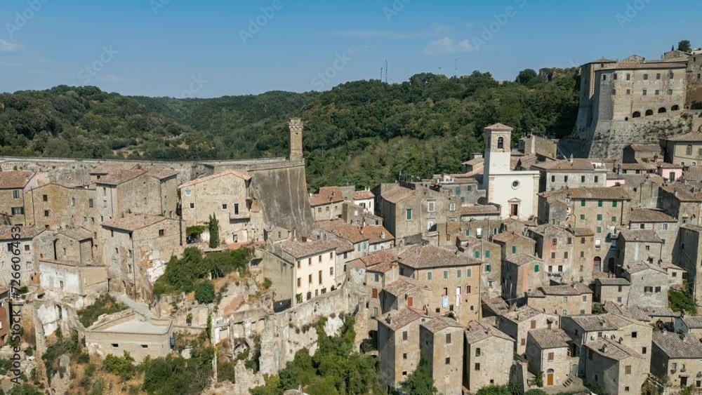 Sorano - ancient medieval town in Italy (Tuscany). Sorano - ancient medieval town in Italy (Tuscany).
