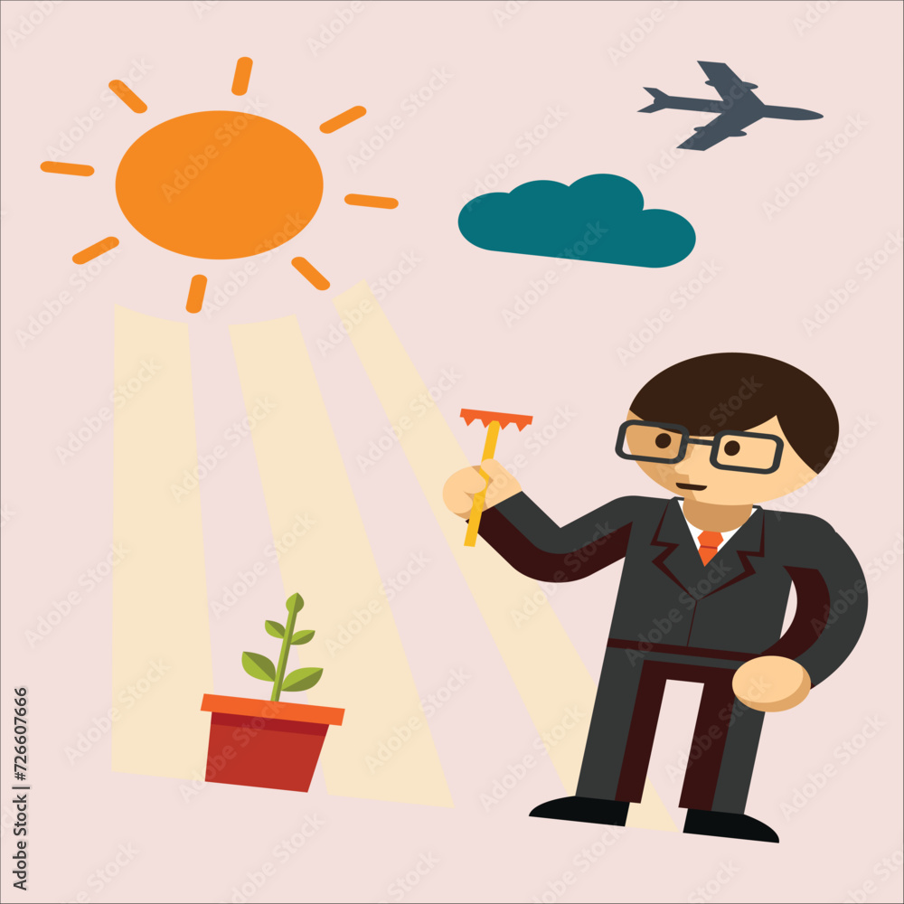 leadership and teamwork concept. business with good ideas it's like having a rocket aimed at the high. leadership and teamwork concept. business with good ideas it's like having a rocket aimed at the high.