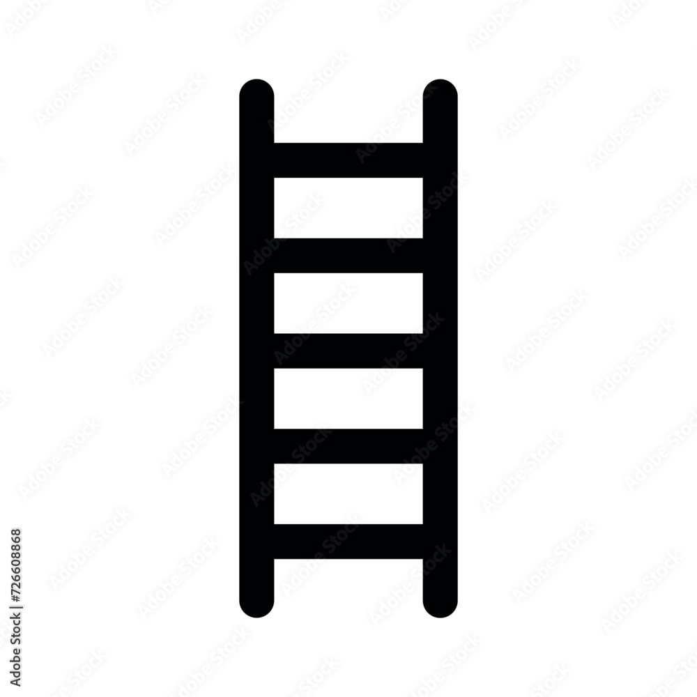 Ladder isolated on white, ladder icon vector in trendy flat style isolated on white background. Ladder isolated on white, ladder icon vector in trendy flat style isolated on white background.