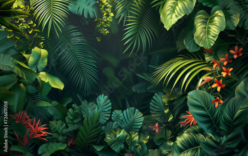 Jungle foliage background