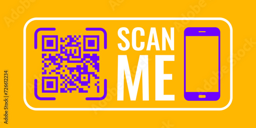 Qr code frame. Mobile payment and identity.