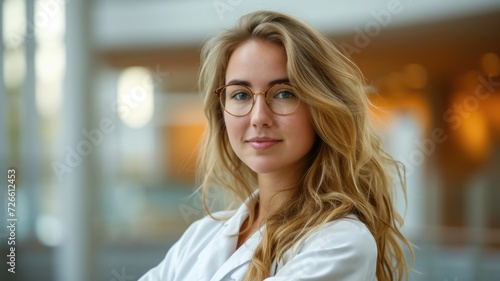 Modern Medical Education Concept. Portrait Of Smiling Female Doctor