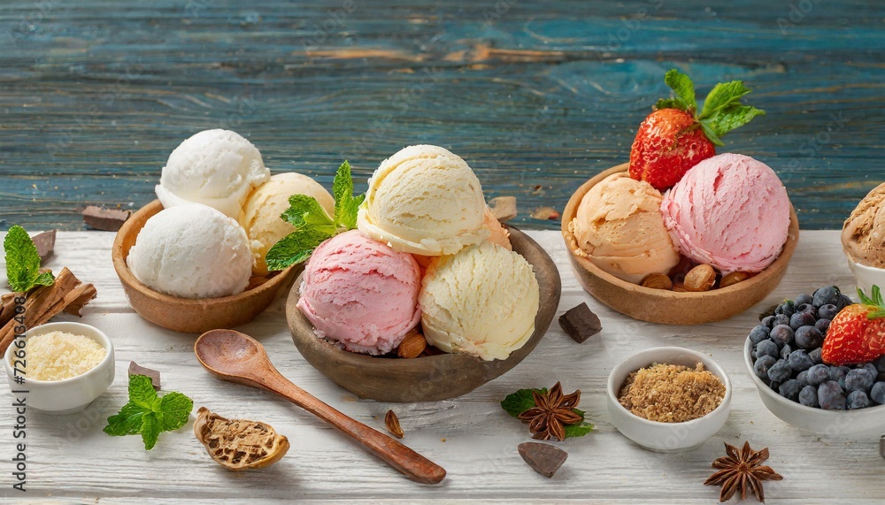 ice cream with fruits ice cream with fruits