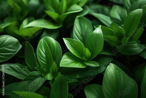 A close-up view of a bunch of green leaves. Perfect for nature enthusiasts and botanical projects