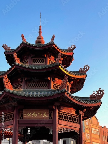 temple with blue sky