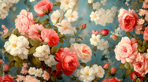 Colorful floral seamless pattern