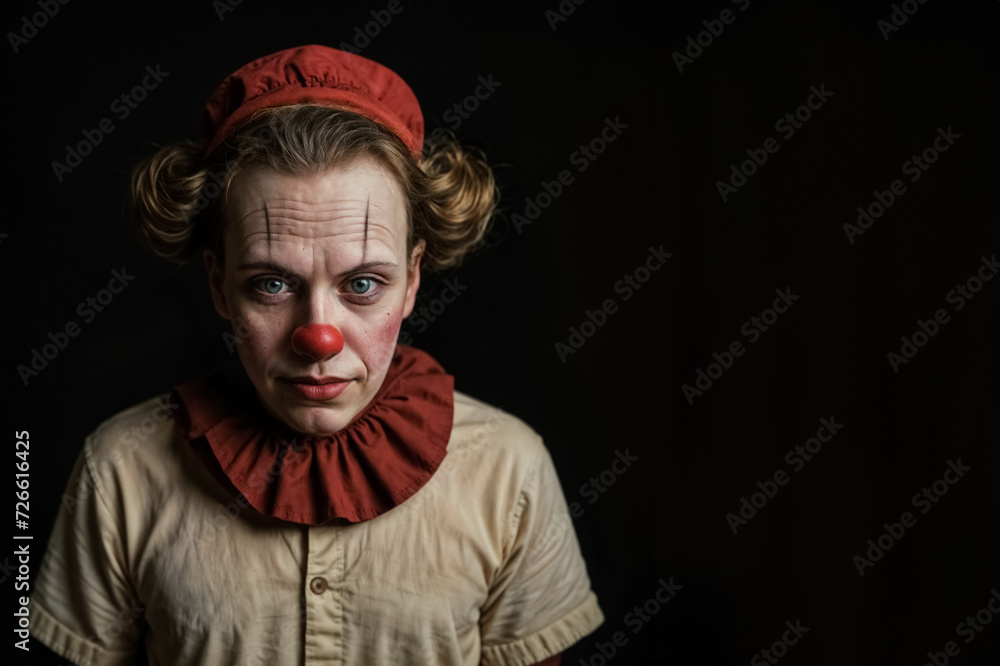 Oltre la Maschera- Lo Sguardo Profondo di un Clown Oltre la Maschera- Lo Sguardo Profondo di un Clown