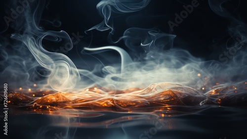 Abstract light incense smoke texture background.