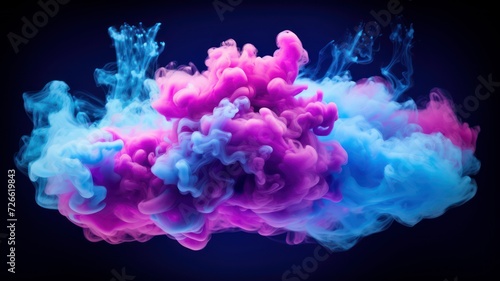 Abstract smoky cloud, vivid vibrant colours, blue, pink, purple background. cloud, a soft Smoke cloudy wave texture background. 